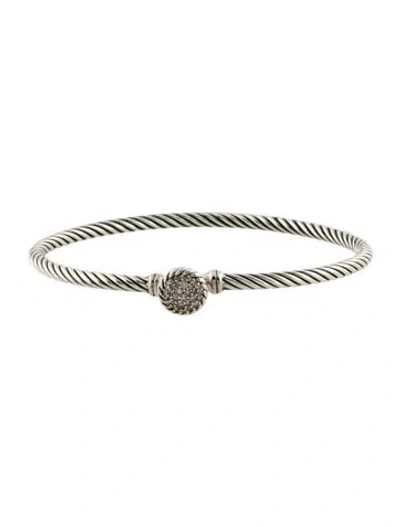 Pre-owned David Yurman Diamond Châtelaine Bangle Bracelet, 6.25" In Multi