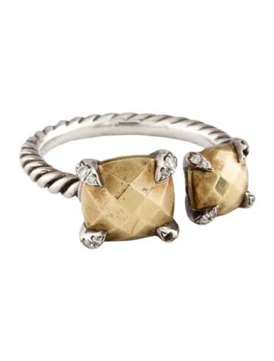 Pre-owned David Yurman Diamond Chatelaine Bypass Ring In Multi
