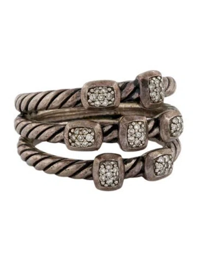 Pre-owned David Yurman Diamond Confetti Band In Multi