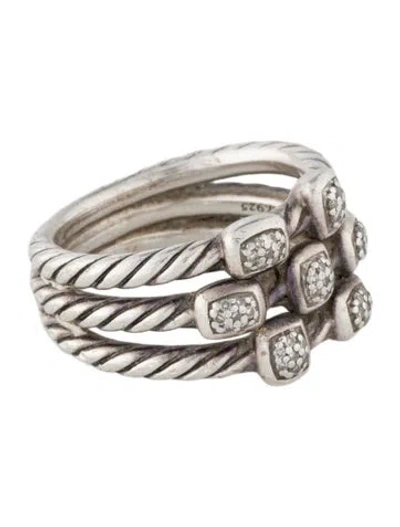 Pre-owned David Yurman Diamond Confetti Band In Multi