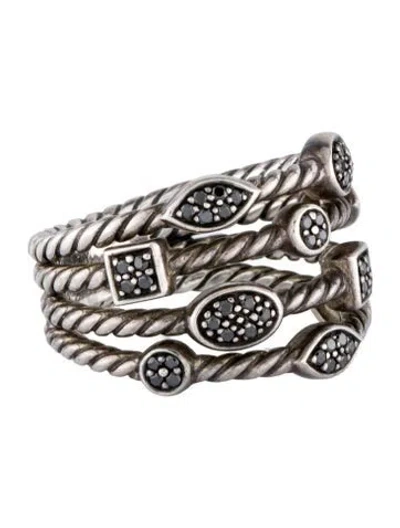 Pre-owned David Yurman Diamond Confetti Four-row Ring In Multi