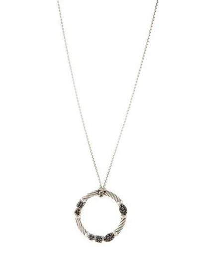 Pre-owned David Yurman Diamond Confetti Pendant Necklace, 16.5" In Multi