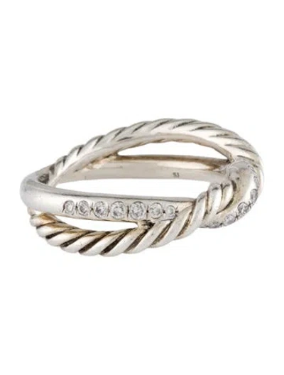 Pre-owned David Yurman Diamond Continuance Band Ring In Multi