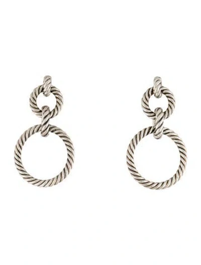 Pre-owned David Yurman Diamond Drop Earrings In Multi