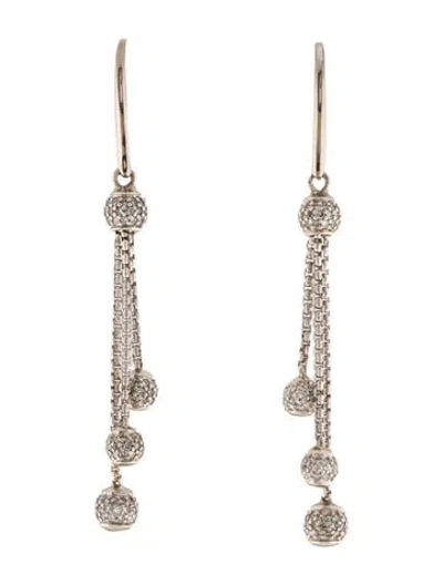 Pre-owned David Yurman Diamond Drop Earrings In Multi