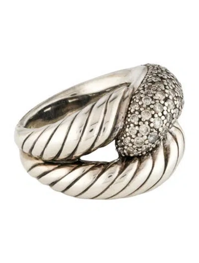 Pre-owned David Yurman Diamond Infinity Ring In Multi