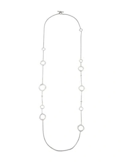 Pre-owned David Yurman Diamond Infinity Station Necklace, 43.5" In Multi