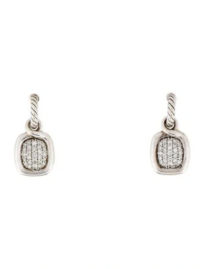 Pre-owned David Yurman Diamond Labyrinth Drop Earrings In Multi