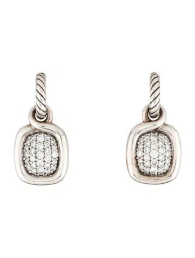 Pre-owned David Yurman Diamond Labyrinth Drop Earrings In Multi