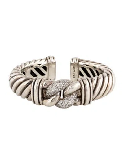 Pre-owned David Yurman Diamond Linked Cuff, 6.5" In Multi