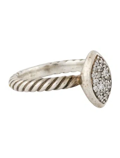 Pre-owned David Yurman Diamond Marquise Cocktail Ring In Multi