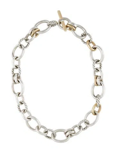 Pre-owned David Yurman Diamond Mercer Necklace, 18.5" In Multi
