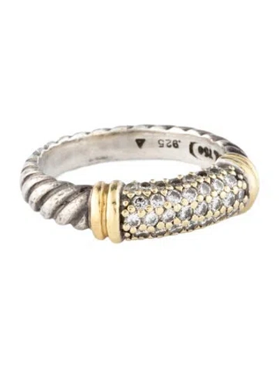 Pre-owned David Yurman Diamond Metro Band In Multi