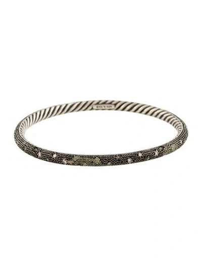 Pre-owned David Yurman Diamond Midnight Mélange Bangle, 7.75" In Multi