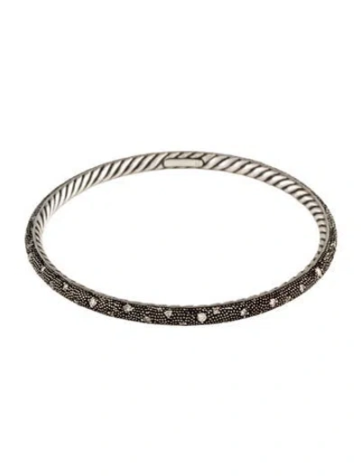 Pre-owned David Yurman Diamond Midnight Mélange Bangle, 7.75" In Multi