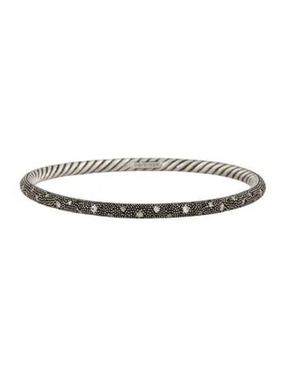 Pre-owned David Yurman Diamond Midnight Melange Bangle, 8.25" In Multi