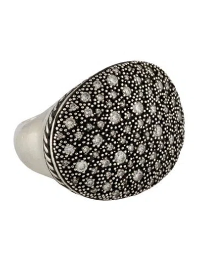 Pre-owned David Yurman Diamond Midnight Melange Cocktail Ring In Multi