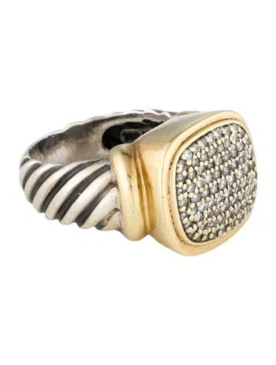 Pre-owned David Yurman Diamond Noblesse Cocktail Ring In Multi