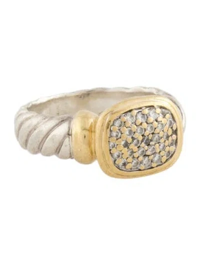 Pre-owned David Yurman Diamond Noblesse Cocktail Ring In Multi