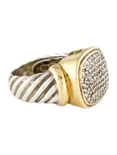 Pre-owned David Yurman Diamond Noblesse Cocktail Ring In Multi