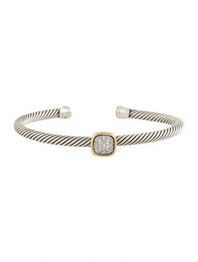 Pre-owned David Yurman Diamond Noblesse Cuff Bracelet, 6.5" In Multi