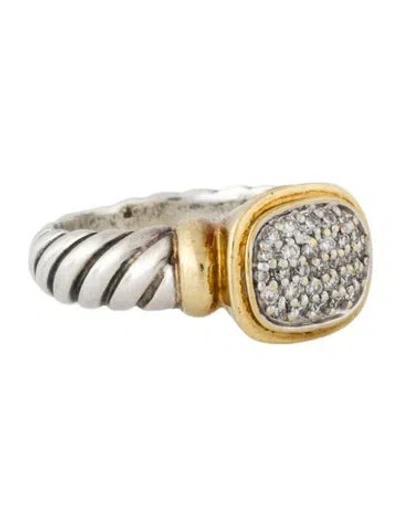 Pre-owned David Yurman Diamond Noblesse Ring In Multi