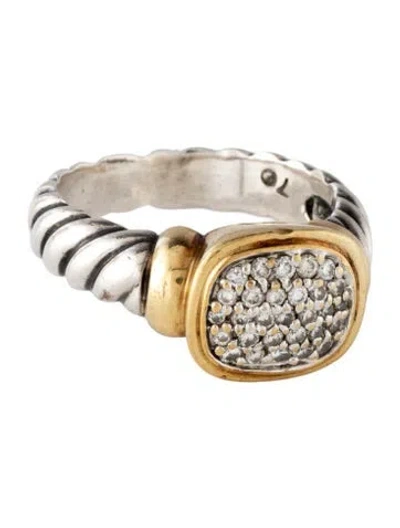 Pre-owned David Yurman Diamond Noblesse Ring In Multicolor