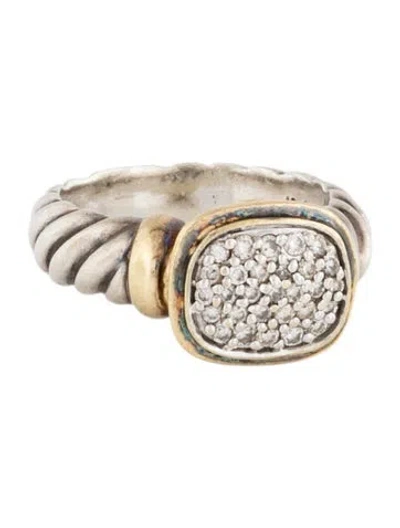 Pre-owned David Yurman Diamond Noblesse Ring In Multicolor