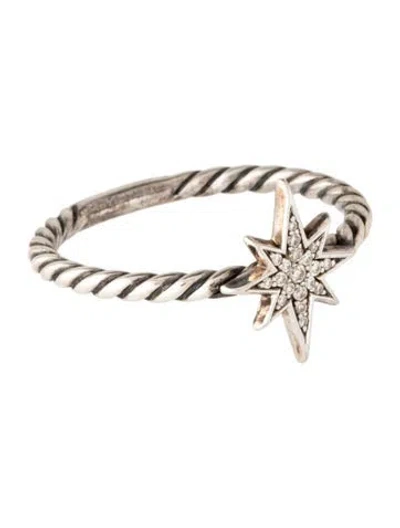 Pre-owned David Yurman Diamond North Star Stack Ring In Multicolor