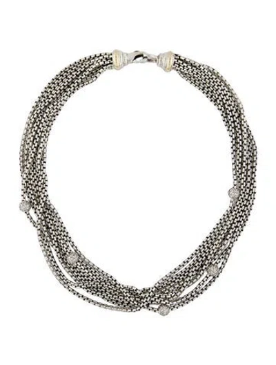 Pre-owned David Yurman Diamond Pavé 8-row Multistrand Necklace, 15.75"