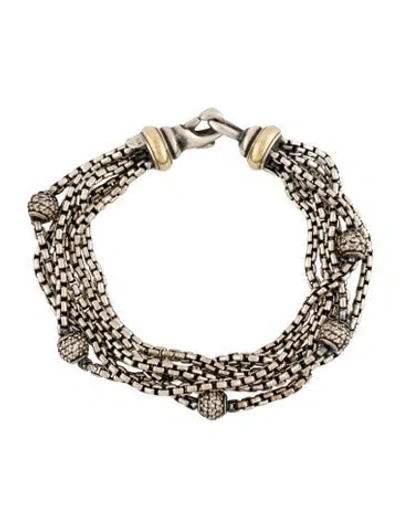 Pre-owned David Yurman Diamond Pavé Ball Multi-strand Bracelet