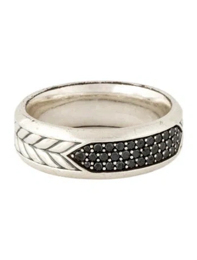 Pre-owned David Yurman Diamond Pavé Chevron Ring In Multi