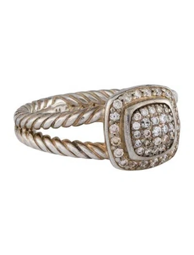 Pre-owned David Yurman Diamond Petite Albion® Ring In Multi
