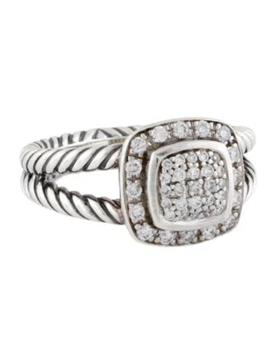 Pre-owned David Yurman Diamond Petite Albion® Ring In Multi