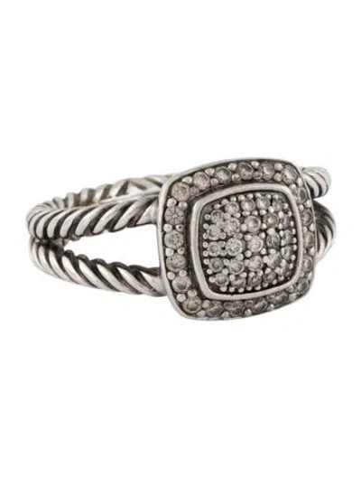 Pre-owned David Yurman Diamond Petite Albion® Ring In Multi