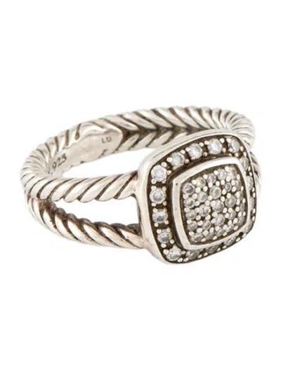 Pre-owned David Yurman Diamond Petite Albion® Ring In Multi