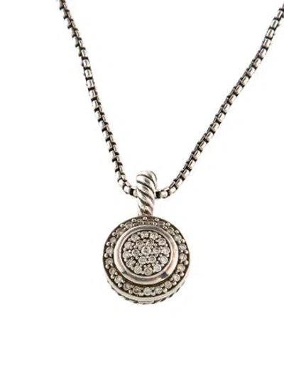 Pre-owned David Yurman Diamond Petite Cerise Pendant Necklace, 17.5" In Multi