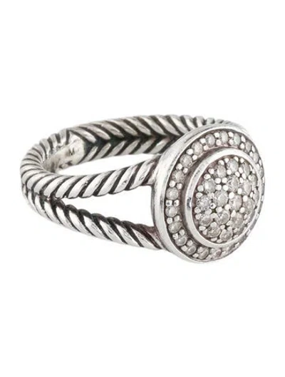 Pre-owned David Yurman Diamond Petite Cerise Ring In Multi