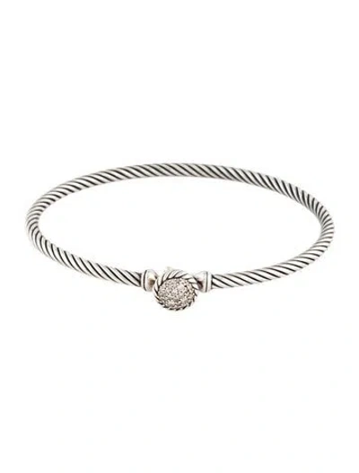 Pre-owned David Yurman Diamond Petite Châtelaine Bracelet, 6.5" In Multi