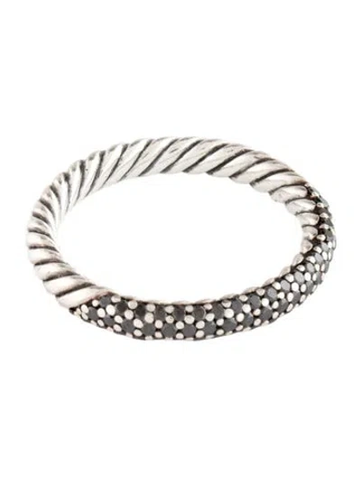 Pre-owned David Yurman Diamond Petite Pavé Band In Multi