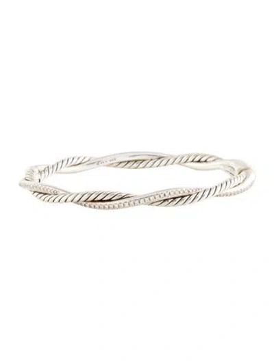 Pre-owned David Yurman Diamond Petitie Infinity Bracelet, 6.75" In Multi
