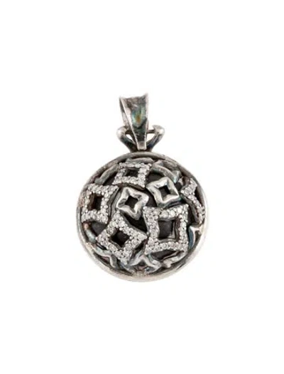Pre-owned David Yurman Diamond Quatrefoil Pendant Necklace In Multi