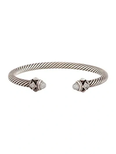 Pre-owned David Yurman Diamond Renaissance Bracelet, 6.25" In Multi