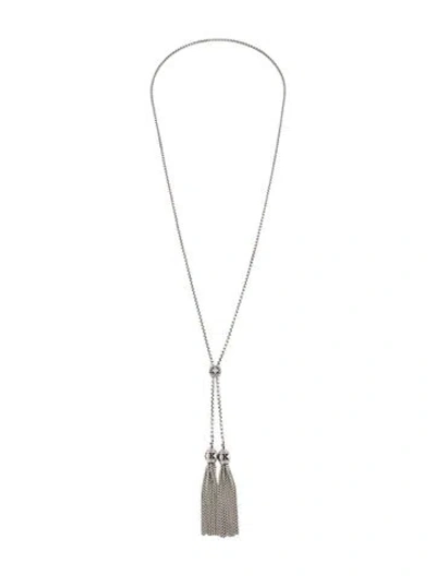 Pre-owned David Yurman Diamond Renaissance Tassel Lariat Necklace, 35" In Multi
