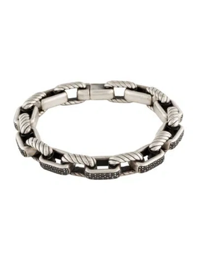 Pre-owned David Yurman Diamond Royal Link Bracelet, 7.5" In Multi
