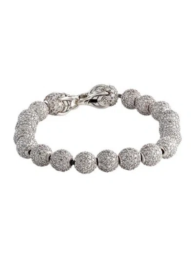Pre-owned David Yurman Diamond Spiritual Beads Bracelet, 6.5" In Multi
