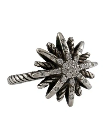 Pre-owned David Yurman Diamond Starburst Cocktail Ring In Multi