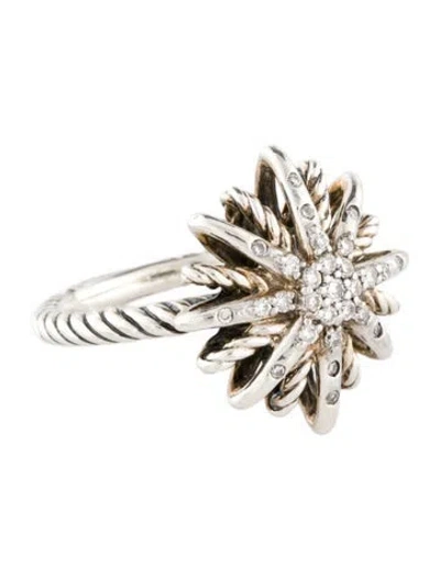 Pre-owned David Yurman Diamond Starburst Cocktail Ring In Multi