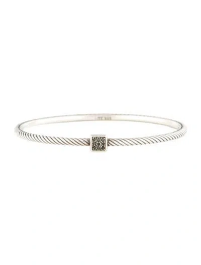 Pre-owned David Yurman Diamond Station Bangle, 7.75" In Multi