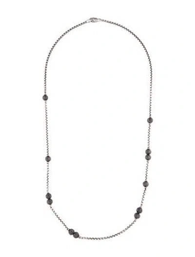 Pre-owned David Yurman Diamond Station Chain Necklace, 26" In Multi